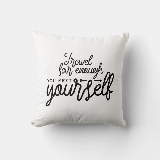 自分に会えるくらいまで旅行する クッション (正面)