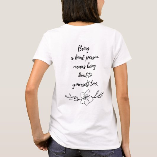 自分に優しいさま Tシャツ (裏面)