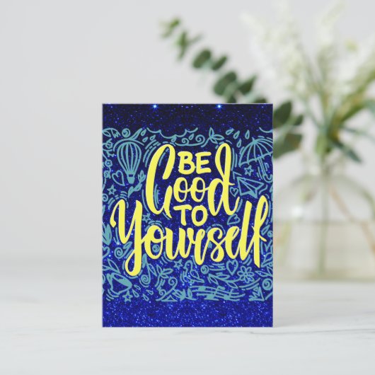 自分に優しいやる気を起こさせる ポストカード (スタンド正面)