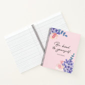 自分に優しい水の色花模様 カスタム ノートブック (内部)