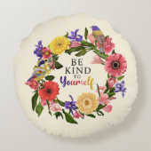 自分に優しい自己愛フローラ引用文 ラウンドクッション (裏面)