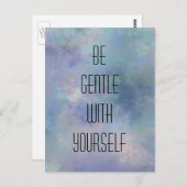 自分に優しくしてね 水彩背景 ポストカード (正面/裏面)