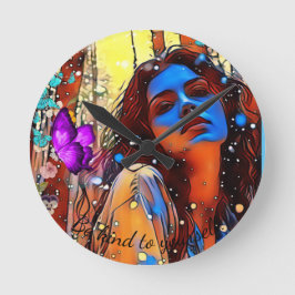 自分に優しくしなさいウォールクロック ラウンド壁時計