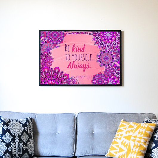 自分に優しくしなさい。常にやる気を起こさせる引用文 ポスター