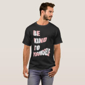 自分に優しく メッセージ ポジティブ 自分を大切に メンズ Tシャツ (正面フル)