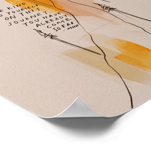 自分に優しく – 感動的引用文 ポスター (角)