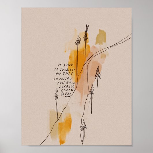 自分に優しく – 感動的引用文 ポスター (正面)