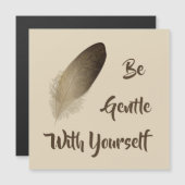 「自分に優しく」羽磁気カード (正面/裏面)