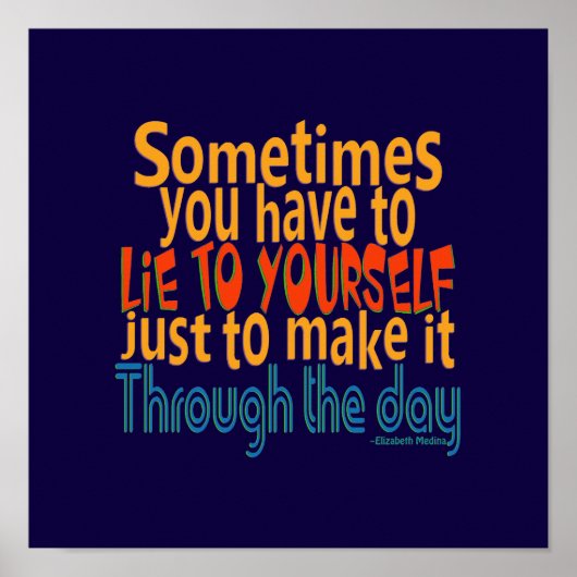 自分に嘘をつく/色を変える – ポスター (正面)