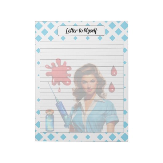 自分に宛てた生きた_通の手紙 ノートパッド (回転)