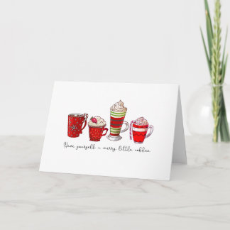 自分に小さなコメリーーヒホリデークリスマスを持つ カード