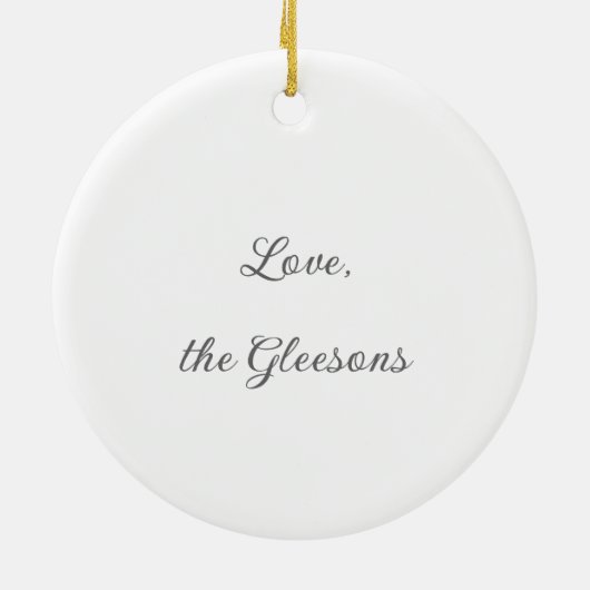 自分に小さなメリークリスマスのトナカイClを持っている セラミックオーナメント (裏面)