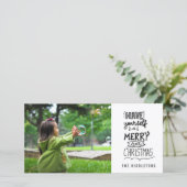 自分に小さなメリークリスマスの台本を持っている シーズンカード (スタンド正面)