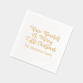 自分に小さなメリークリスマスの名前を付ける 箔ナプキン (左)