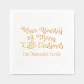 自分に小さなメリークリスマスの名前を付ける 箔ナプキン (正面)