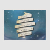 自分に小さなメリークリスマスの星を持っている 薄葉紙 (正面)