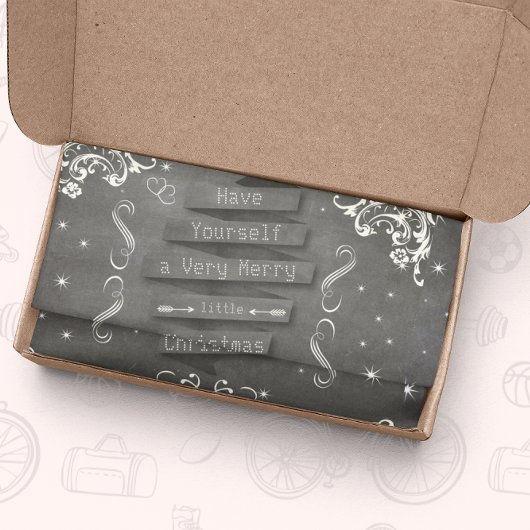 自分に小さなメリークリスマスの星を持っている 薄葉紙