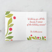 自分に小さなメリークリスマスカードがある カード (内部)