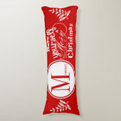 自分に小さなメリークリスマスガーランドがある ボディピロー (正面縦)