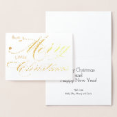 自分に小さなメリークリスマスゴールドの箔を付ける 箔カード (ディスプレー)