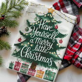 自分に小さなメリークリスマスツリーがある キッチンタオル