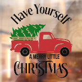 自分に小さなメリークリスマスツリーを持っている ウィンドウサイン (シート2)