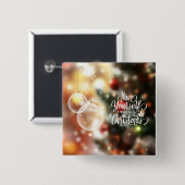 自分に小さなメリークリスマスピンボタンがある 缶バッジ (正面&裏面)