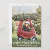 自分に小さなメリークリスマスフォトカードがある シーズンカード (正面)