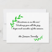 自分に小さなメリークリスマスフォトカードを持っている 招待状 (裏面)