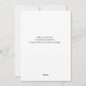 自分に小さなメリークリスマスフラットカードを持っている シーズンカード (裏面)