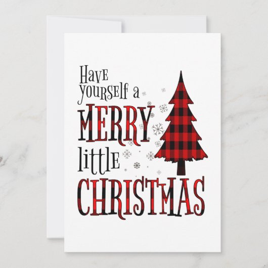 自分に小さなメリークリスマスプレドの木を持っている シーズンカード (正面)