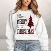 自分に小さなメリークリスマスプレドの木を持っている スウェットシャツ