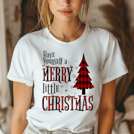 自分に小さなメリークリスマスプレドの木を持っている Tシャツ
