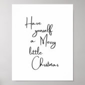自分に小さなメリークリスマスポスターを持っている ポスター (正面)