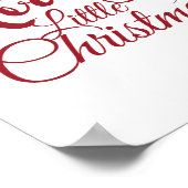 自分に小さなメリークリスマスポスターを持っている ポスター (角)