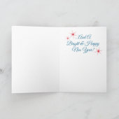 自分に小さなメリークリスマスレトロカードを持っている シーズンカード (内部)