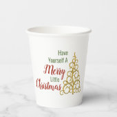 自分に小さなメリークリスマス紙カップを持っている 紙コップ (裏面)