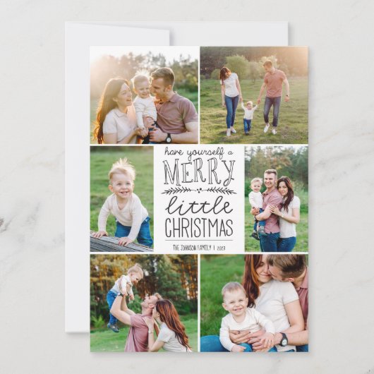自分に小さなメリークリスマス6写真を シーズンカード (正面)