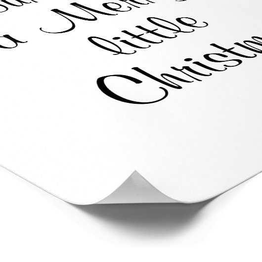 自分に少しメリーのクリスマスのミニマリストを持っている ポスター (角)