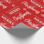 自分に少しメリークリスマスレッドを持っている ラッピングペーパー (角)