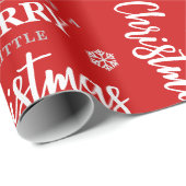 自分に少しメリークリスマスレッドを持っている ラッピングペーパー (ロールコーナー)