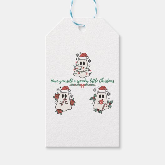 自分に少し不気味クリスマスを過ごす ギフトタグ (正面)