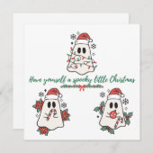 自分に少し不気味クリスマスを過ごす シーズンカード (正面/裏面)