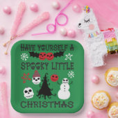 自分に少し不気味クリスマスを過ごす ペーパープレート (パーティー)