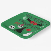 自分に少し不気味クリスマスを過ごす ペーパープレート (傾斜あり)