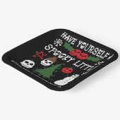 自分に少し不気味クリスマスを過ごす ペーパープレート (傾斜あり)