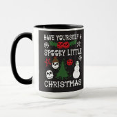 自分に少し不気味クリスマスを過ごす マグカップ (左)