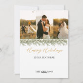 自分に少し結婚したクリスマスを過ごす シーズンカード (裏面)