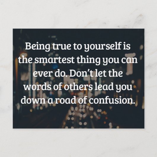 自分に正直な名言 ポストカード (正面)