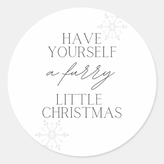 自分に激しいクリスマスを過ごす ラウンドシール (正面)